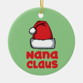 Roligt Nana Gift - Nana Claus Julgransprydnad Keramik