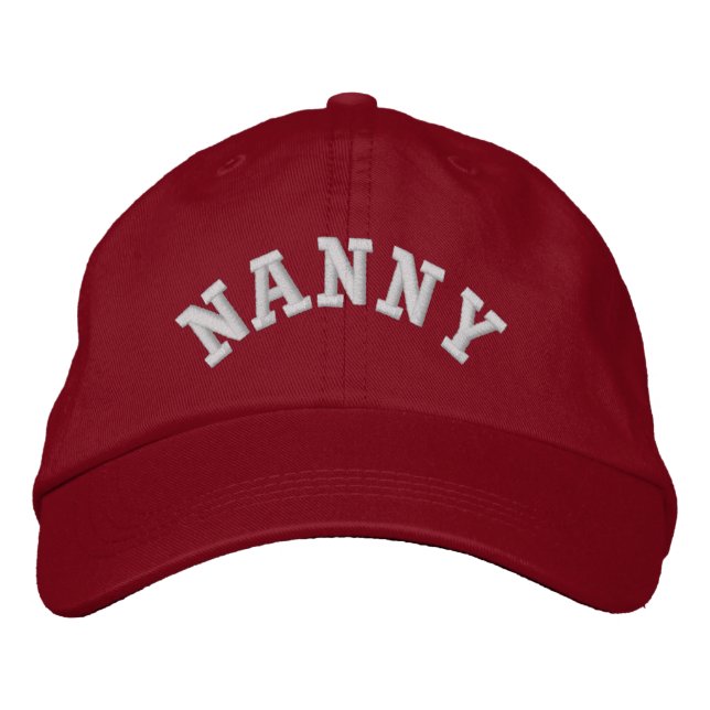 Roligt Nanny Cap Broderad Keps (Framsida)