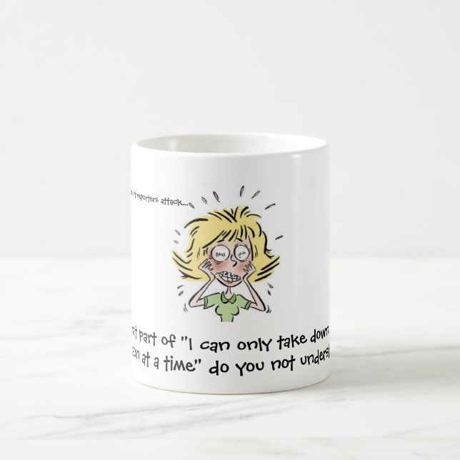 Roligt, när domstolreporter anfaller kaffe och Tea Kaffemugg (Center)