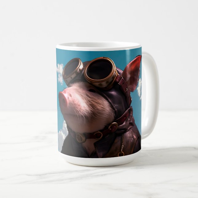 Roligt när grisar flyger kaffemugg (Framsida höger)