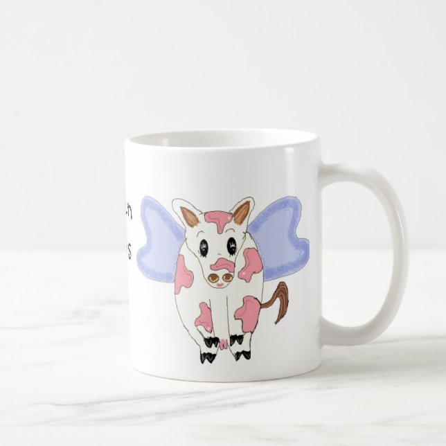 Roligt När Kor Flyger Kaffemugg (Höger)