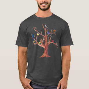 Roligt Natur Älskare Träd och fåglar är Coola T Shirt
