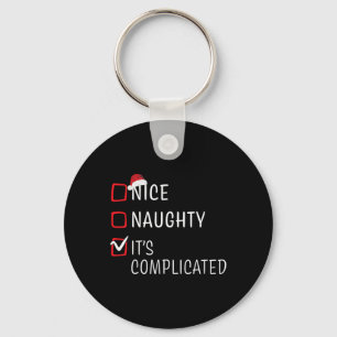 Roligt Naughty Nice-julfamiljen Pajama Manar Kvinn Nyckelring