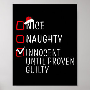 Roligt Naughty Nice-julfamiljen Pajama Manar Kvinn Poster