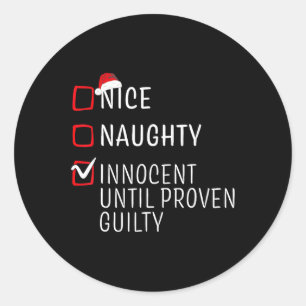 Roligt Naughty Nice-julfamiljen Pajama Manar Kvinn Runt Klistermärke