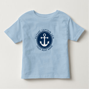 Roligt Nautical Anchor Rope Navy kapten Boat Namn T Shirt