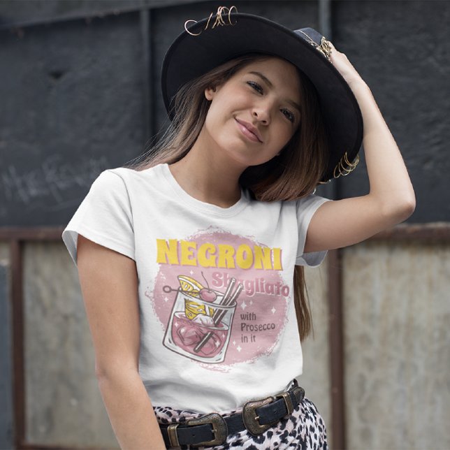 Roligt Negroni Sbagliato Girly Cocktail Party T Shirt (Skapare uppladdad)