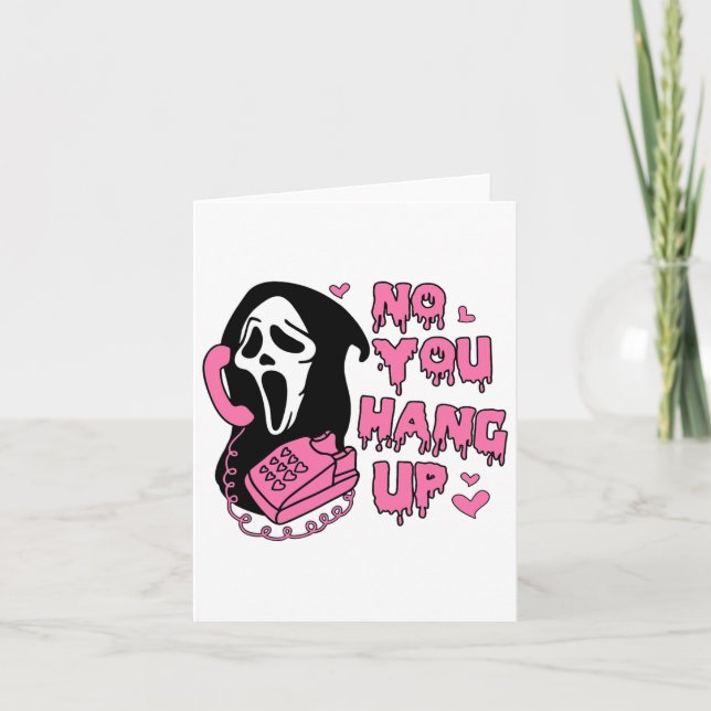 Roligt Nej Du Lägger På Först Spöktelefon Hej Hall Kort (Framsida)