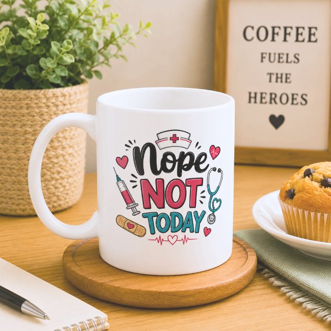 Roligt Nej Inte Idag  Kaffemugg (Skapare uppladdad)