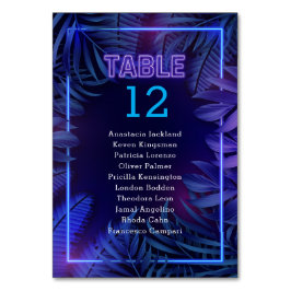 Roligt Neon Glow Party Escort Bordsnummer