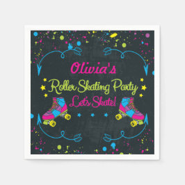 Roligt, Neon, Skate Party Napkins Pappersservett