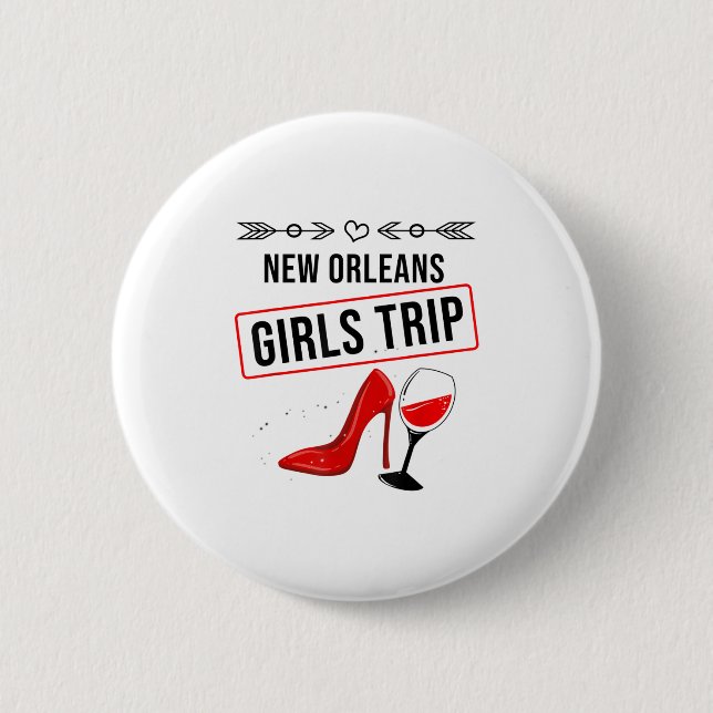Roligt New Orleans-tjejrespresent för kvinnor Cool Knapp (Framsida)