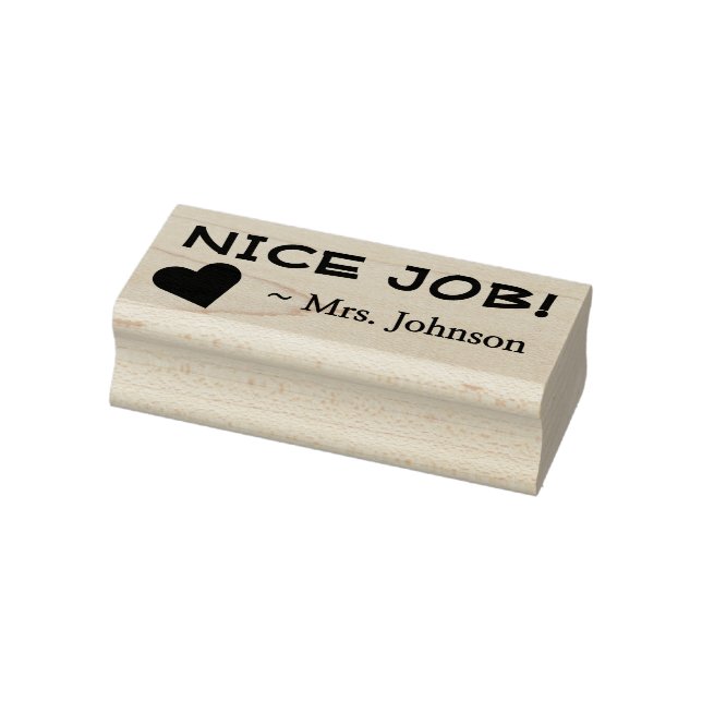 Roligt "NICE JOBB!" Rubber Frimärke Stämpel (Stämpel)