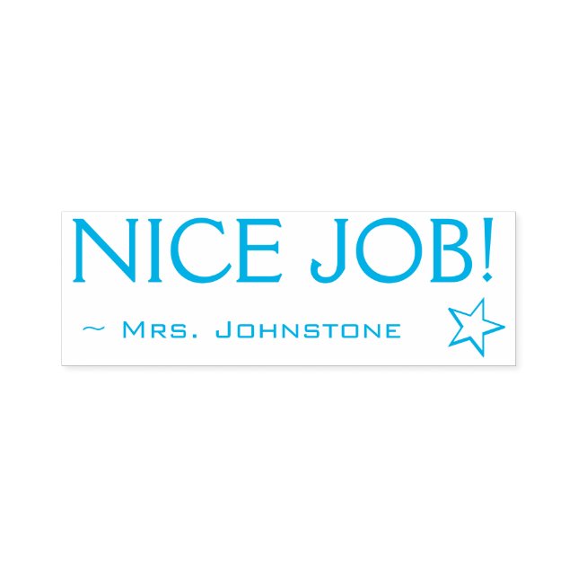 Roligt "NICE JOBB!" Utbildare Rubber Frimärke Självfärgande Stämpel (Design)