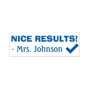 Roligt "NICE RESULTS!" Rubber Frimärke Självfärgande Stämpel