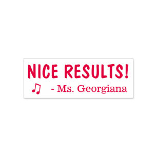 Roligt "NICE RESULTS!" Utbildare Rubber Frimärke Självfärgande Stämpel