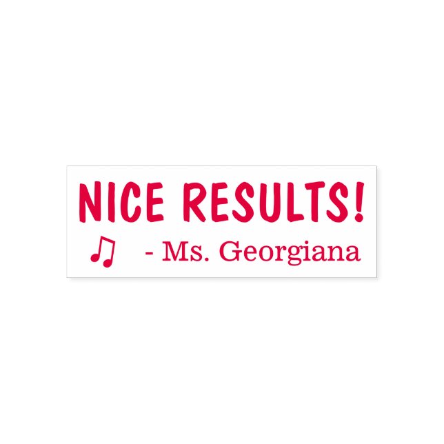 Roligt "NICE RESULTS!" Utbildare Rubber Frimärke Självfärgande Stämpel (Design)