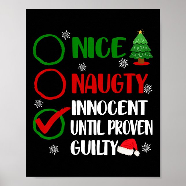 Roligt Nicefördraget Vuxnor vid Julafton under nat Poster (Framsidan)