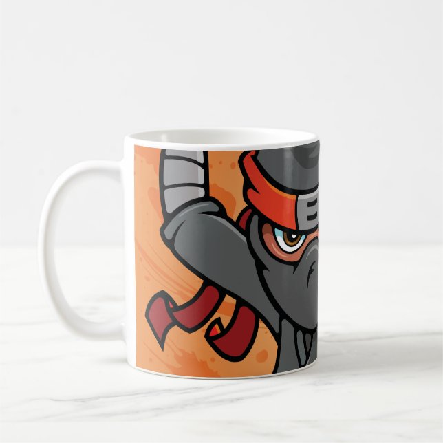 Roligt Ninja Design Kaffemugg (Vänster)