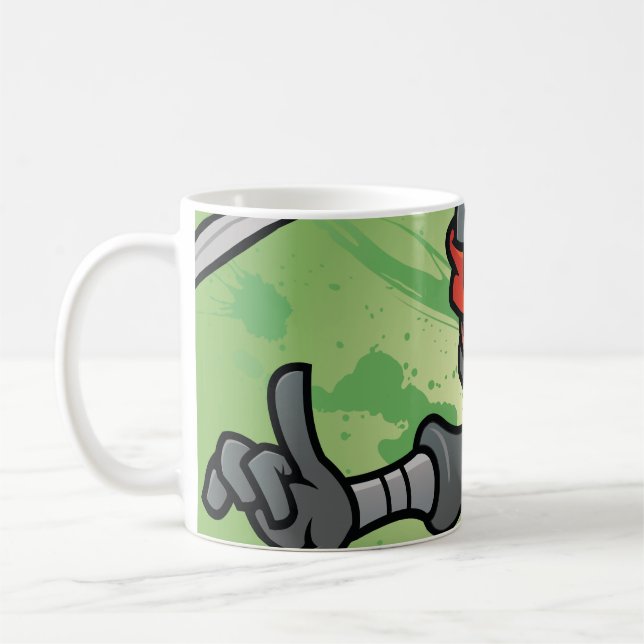 Roligt Ninja Design Kaffemugg (Vänster)