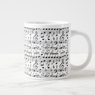 Roligt notblad musikernot konst jumbo mugg