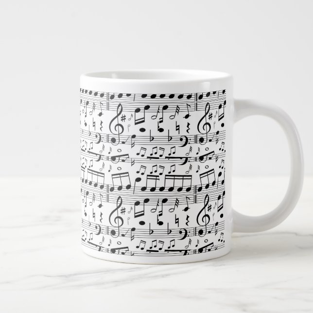 Roligt notblad musikernot konst jumbo mugg (Höger)