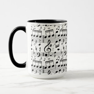 Roligt notblad musikernot konst mugg