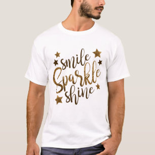 Roligt Novelty Mode Gift Idea SMILE GNISTRA SHINE T Shirt