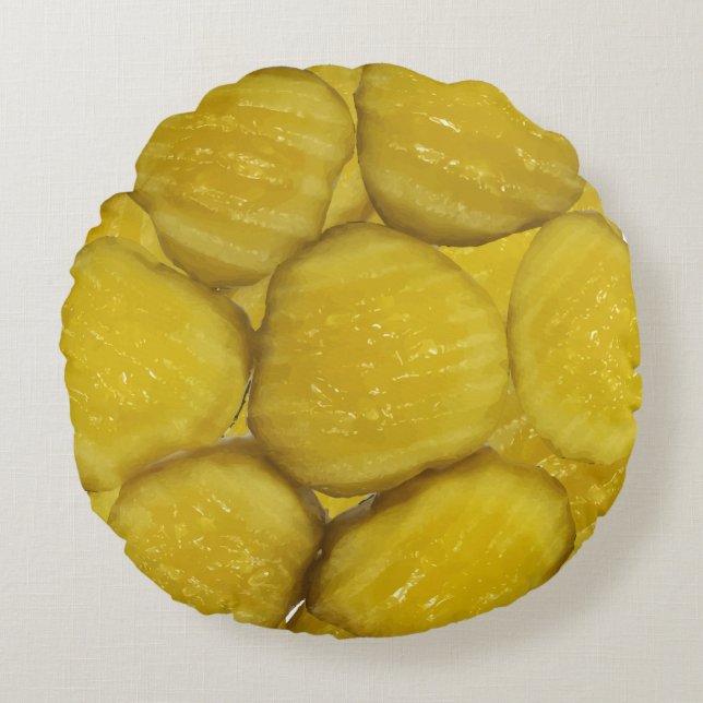 Roligt Novelty Pickle Pillows Rund Kudde (Framsidan)