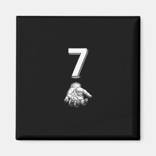 Roligt nummer 7 Matchande 67 Meme Kostym Magnet