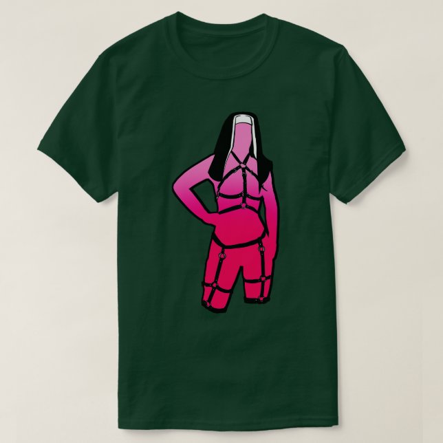 Roligt Nun T Shirt (Design framsida)