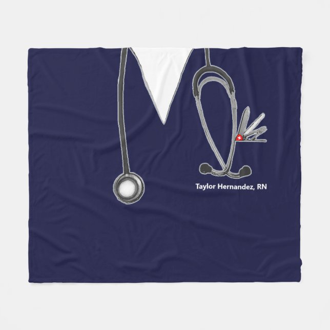 Roligt Nurse Gift Idea Fleece Blanket (Framsidan (Horisontell))