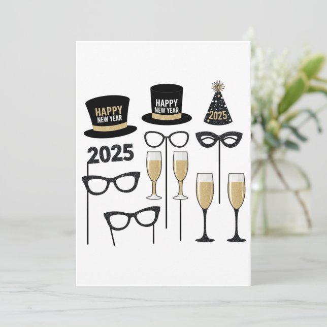 Roligt Nya årets Kväll Inbjudningar (Stående Fram)