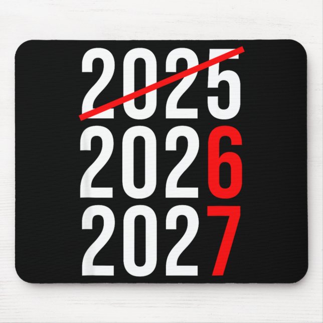 Roligt nyår 67 Meme Hej 2026 Adjö 2025 Väntar Musmatta (Framsidan)
