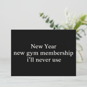 Roligt Nyår Gym Medlemskap Fitness Humor Lättja Inbjudningar