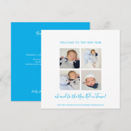 Roligt Nyfödd bebis Gott nytt år 4 Photo Collage B