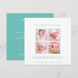 Roligt Nyfödd bebis Gott nytt år 4 Photo Collage T