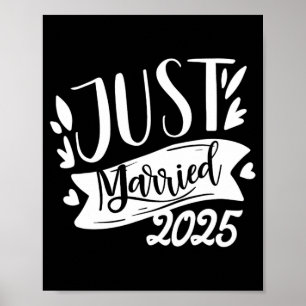 Roligt Nygifta 2025 Söt Brud Och Brudgum Gift Poster