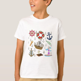 Roligt Oceanikoner för barn - Cute & Minimal Sea T Shirt