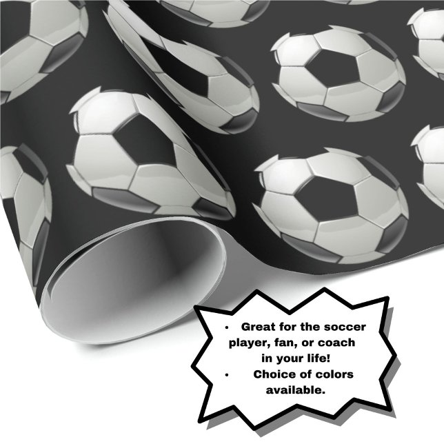 Roligt Ocer Ball Mönster på Black Presentpapper (Choice of colors available.)