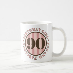 Roligt och 90:e födelserbjudanden kaffemugg