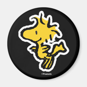 Roligt och blommor för soopy & Woodstock Magnet