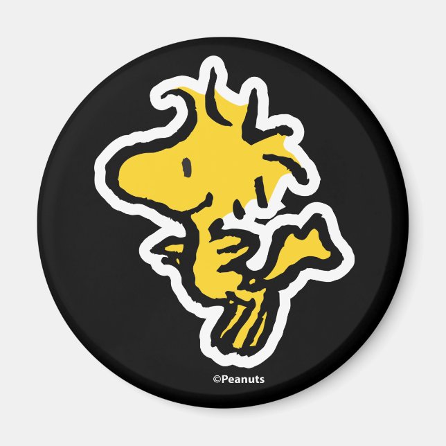 Roligt och blommor för soopy & Woodstock Magnet (Framsidan)