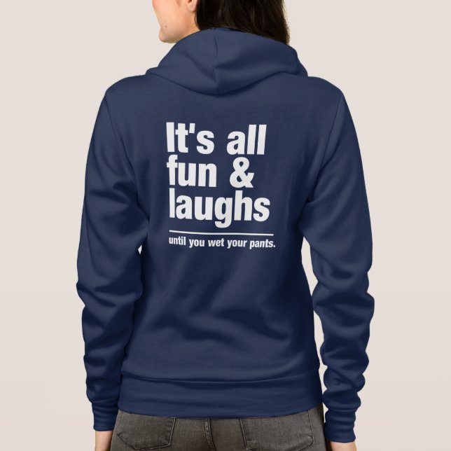 ROLIGT och eget namn för LAUGHS T Shirt (Baksida)