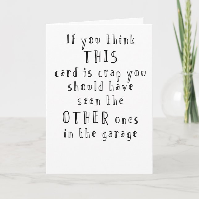 roligt och enkelt födelsedagskort kort (Framsida)