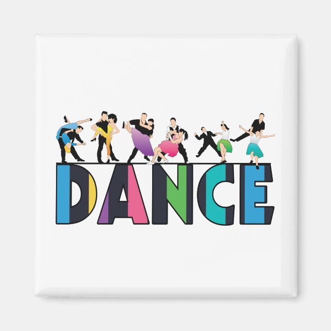 Roligt och färgämnet stripe-dansare magnet (Framsidan)