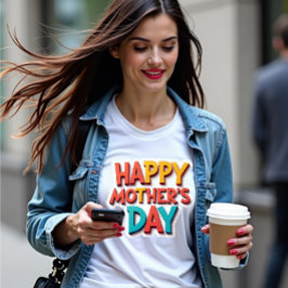 Roligt och färgfull Lycklig Mors dag-gåva T Shirt