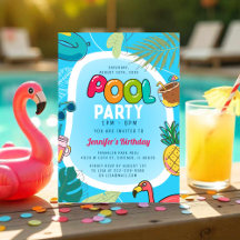 Roligt och färglös Bassäng Party | Handflatan Swim