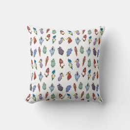 Roligt och färgstark dekorativ kudde