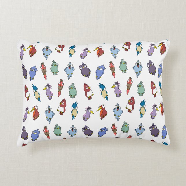 Roligt och färgstark dekorativ prydnadskudde (Framsidan)